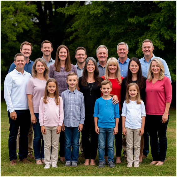 Сгенерировано ИИ- живой Род и есть потомки.