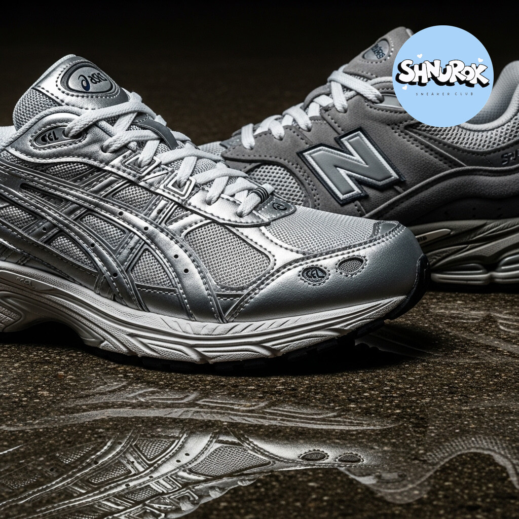 ASICS GEL-Kayano и New Balance 2002R — база тренда Y2K