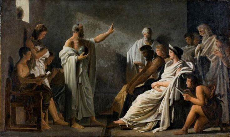  Изображение в свободном доступе. «Земля круглая», Пифагор (картина) — Пьер Нарсис Герен. 