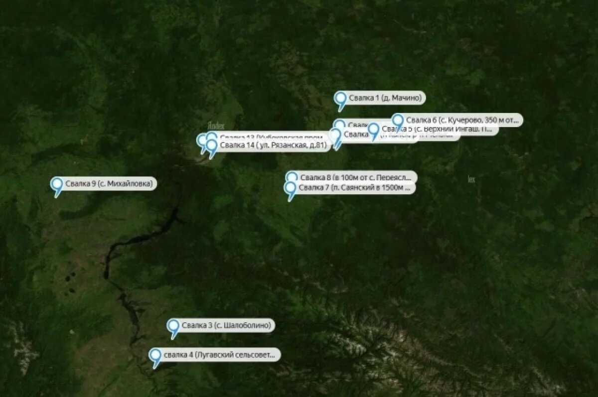    В Красноярском крае появилась карта стихийных свалок