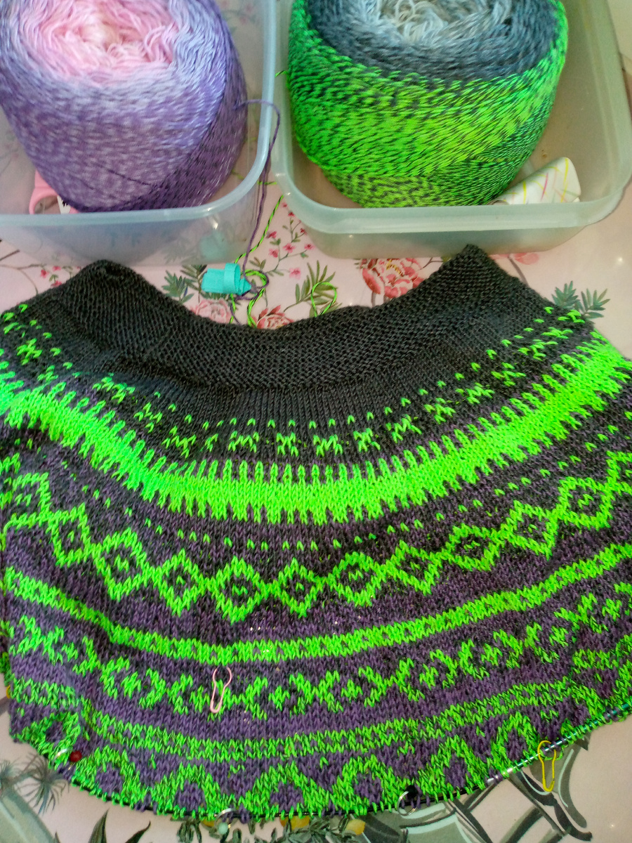 Прогрес от розового маркера.