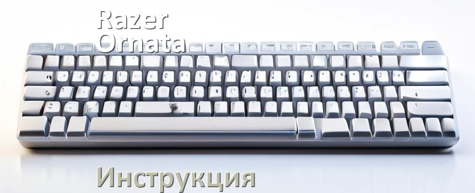 
Руководства пользователя Razer Ornata V3 X и официальные инструкции по эксплуатации на русском PDF