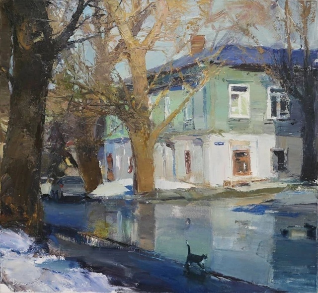 Данил Даниловский
"Март. На весенней улице", 2018 г.