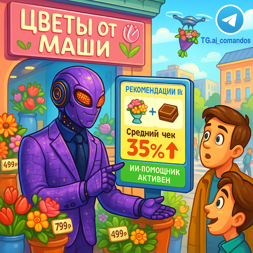    Цветочный магазин: как мы увеличили средний чек на 35% за 2 недели без увеличения бюджета Дмитрий Попов | Comandos.ai