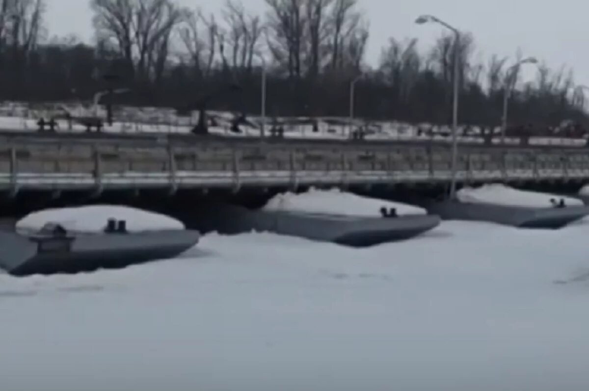    Понтонный мост восстановил транспортное сообщение из Харампура