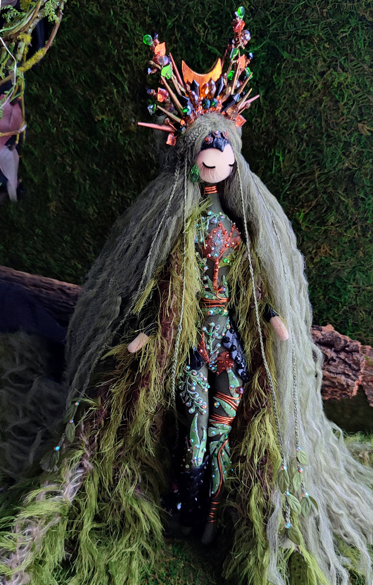 Авторская кукла ручной работы богиня болот по имени Тина