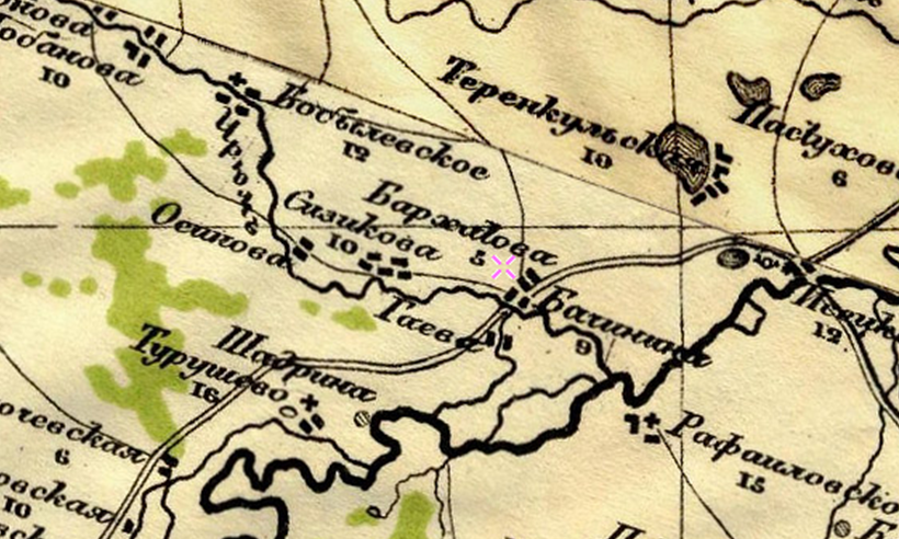 Фрагмент Карты Стрельбицкого издания 1919-1921. Восток.