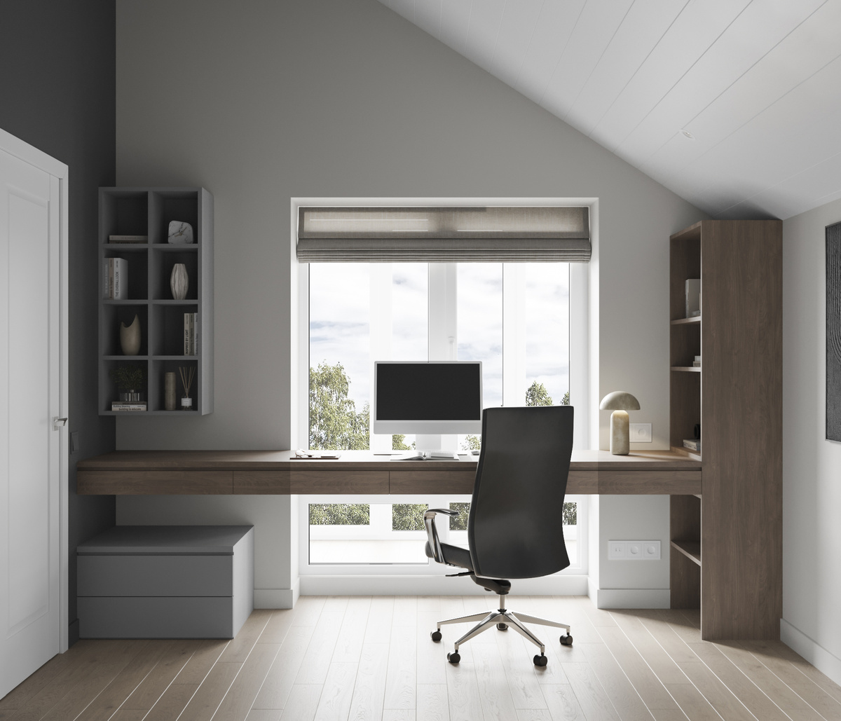 Новосибирск — Дизайн кабинета от компании "Стройка Века"