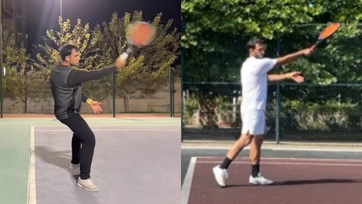 Ошибочное (влева) и правильное (справа) сопровождение мяча