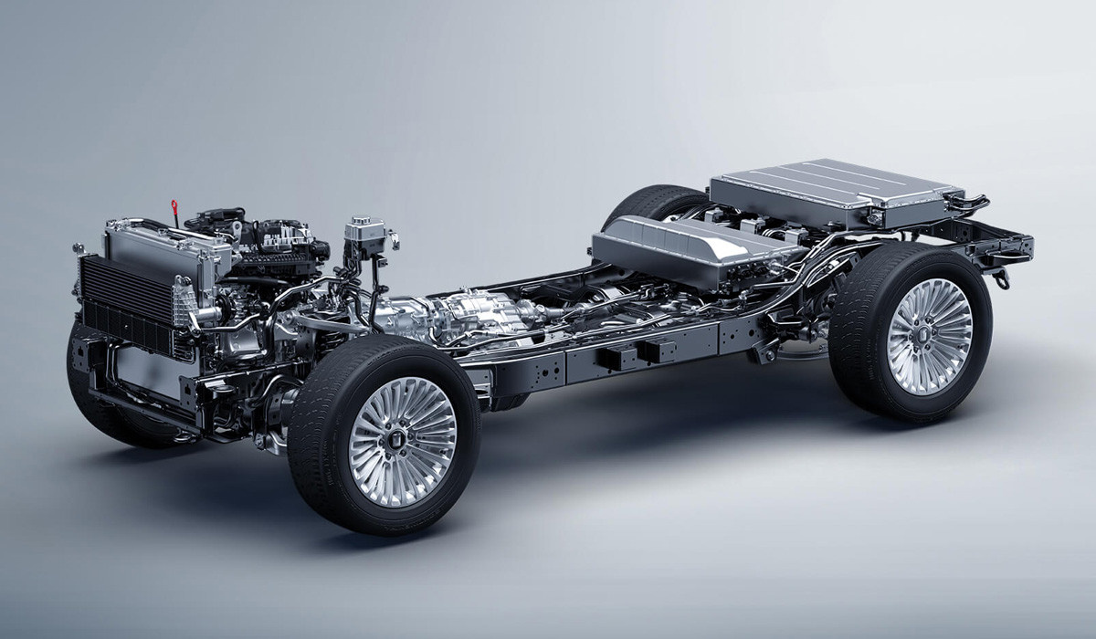 Силовая установка Tank 500 Hi-Charge, известного на домашнем рынке в Китае (China) как Hi4-T, построена по схеме параллельного гибрида.