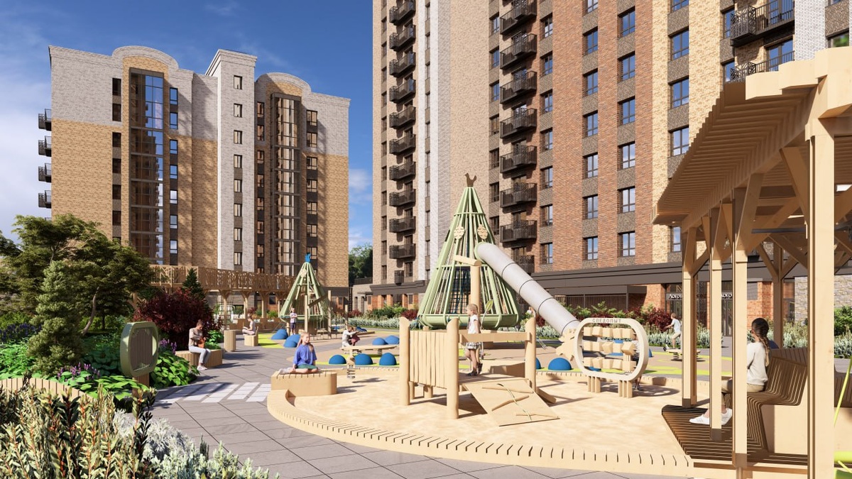 Рендеры мини-района "Вита-Парк" от ГСК "Арбан"