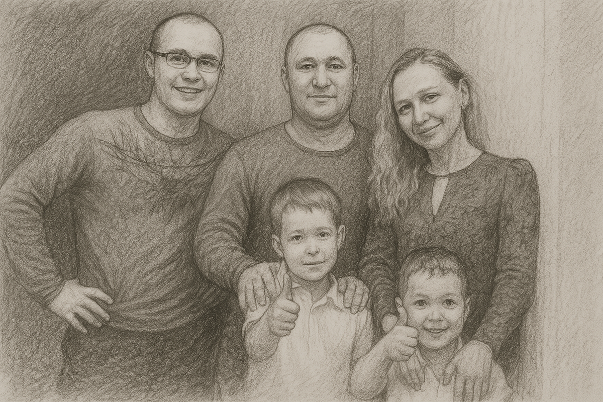 Счастливая семья.