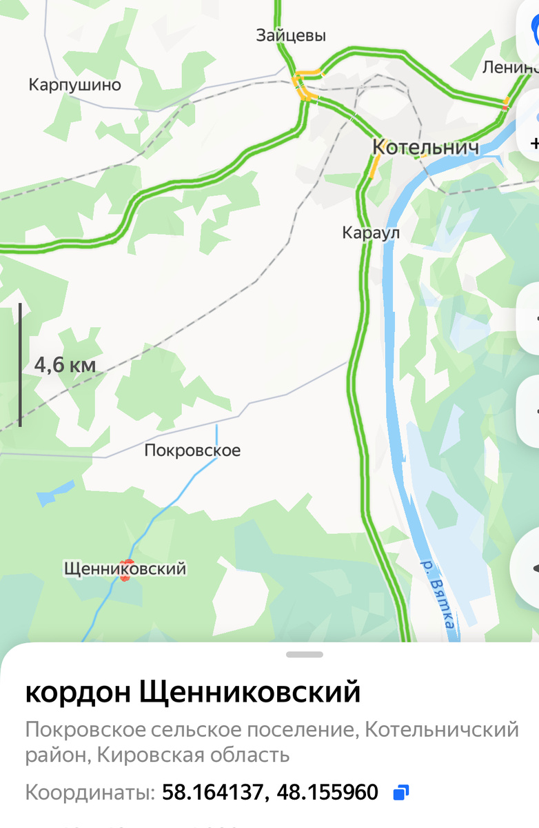 Щенниковский на карте