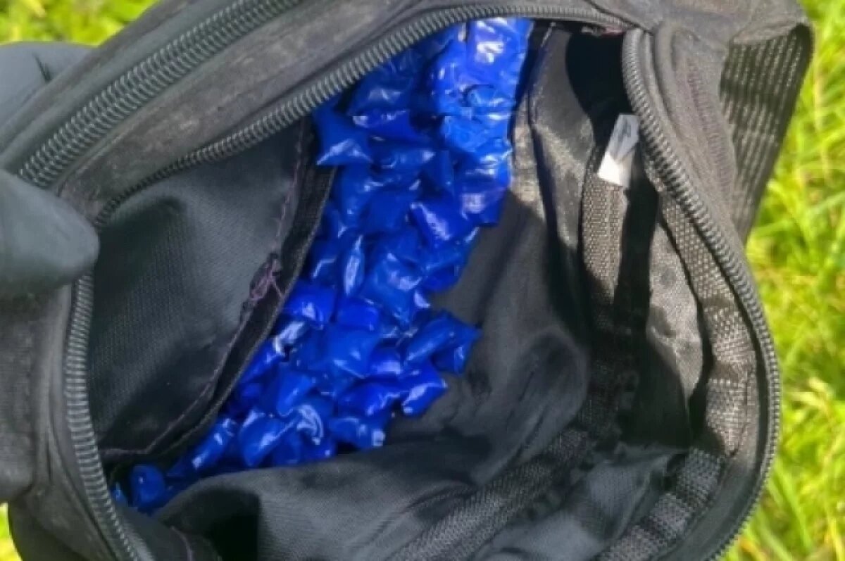    В Твери полицейские задержали курьера со 100 свёртками с наркотиками