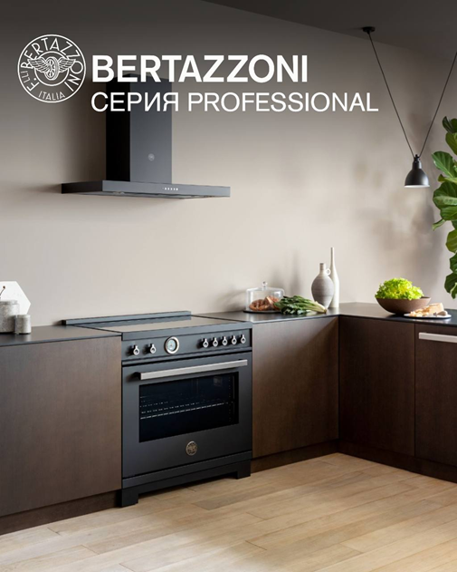 Серия Professional в черном матовом цвете с панелями из нержавеющей стали.
