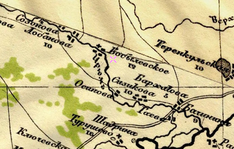 Фрагмент Карты Стрельбицкого издания 1919-1921. Восток.