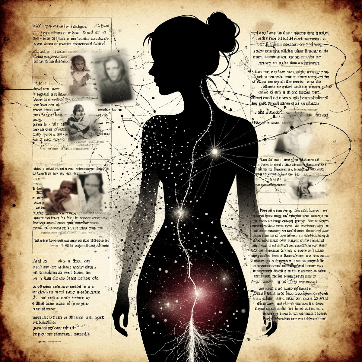 Абстракция- женский силуэт 