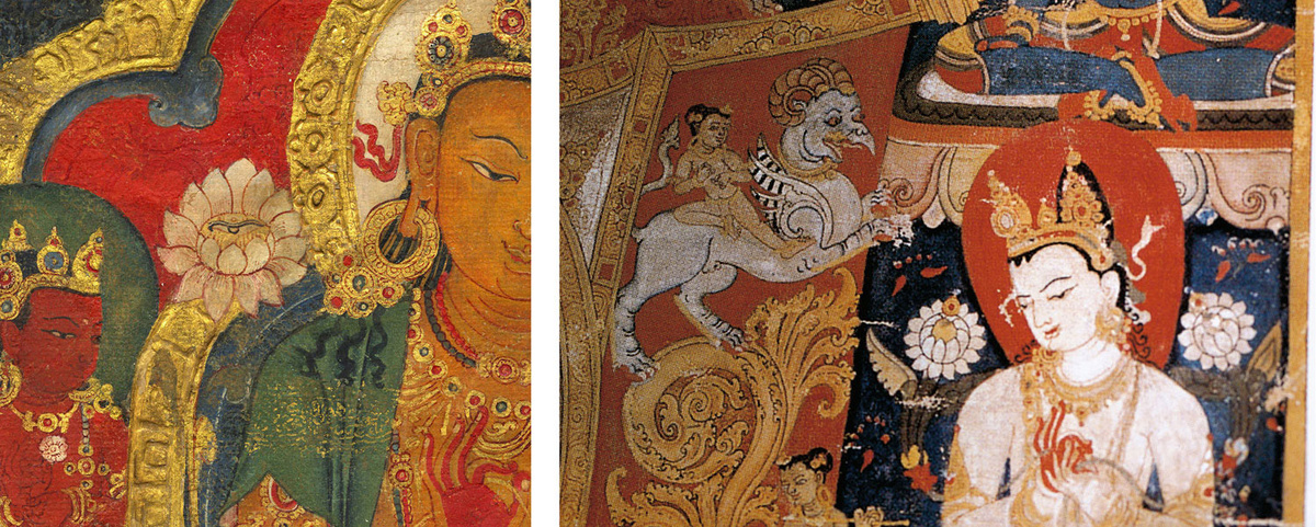 Лотос на изображении Бодхисатвы