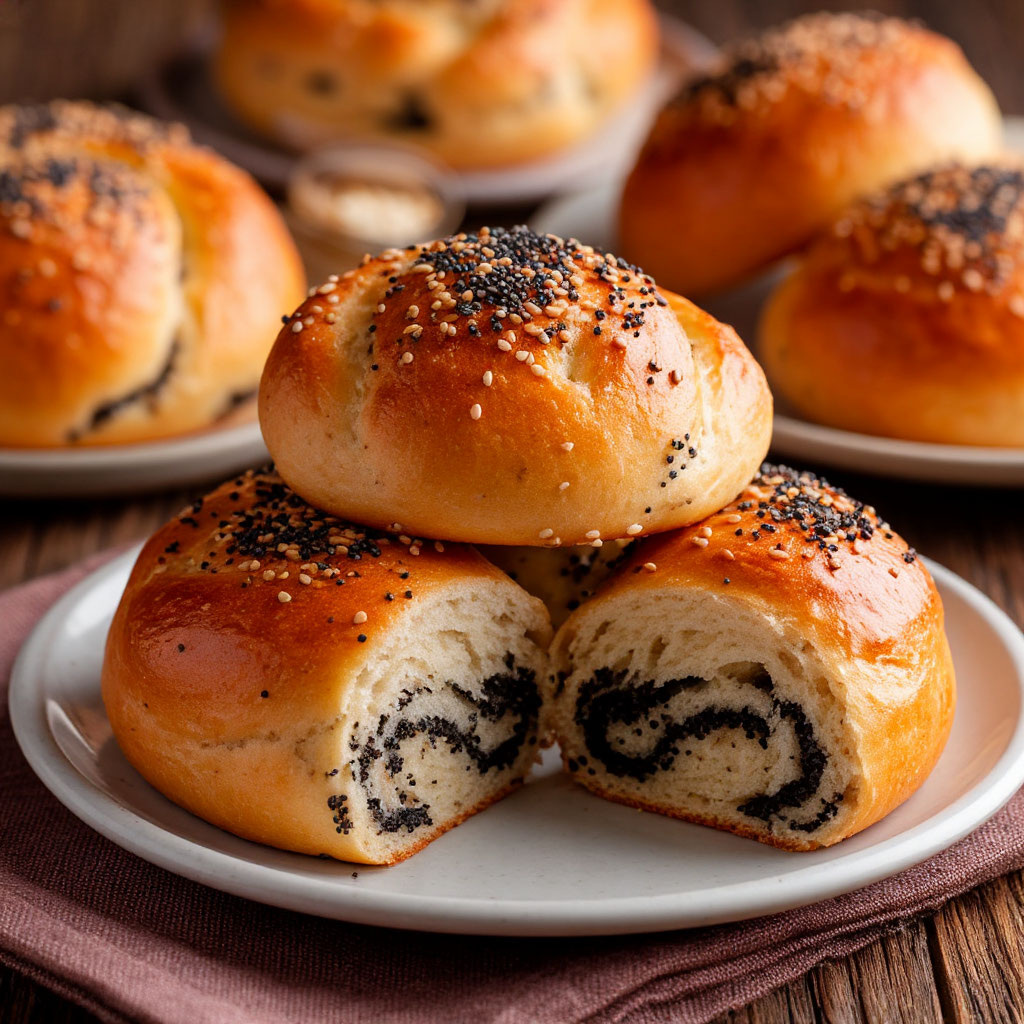 Булочки с маком