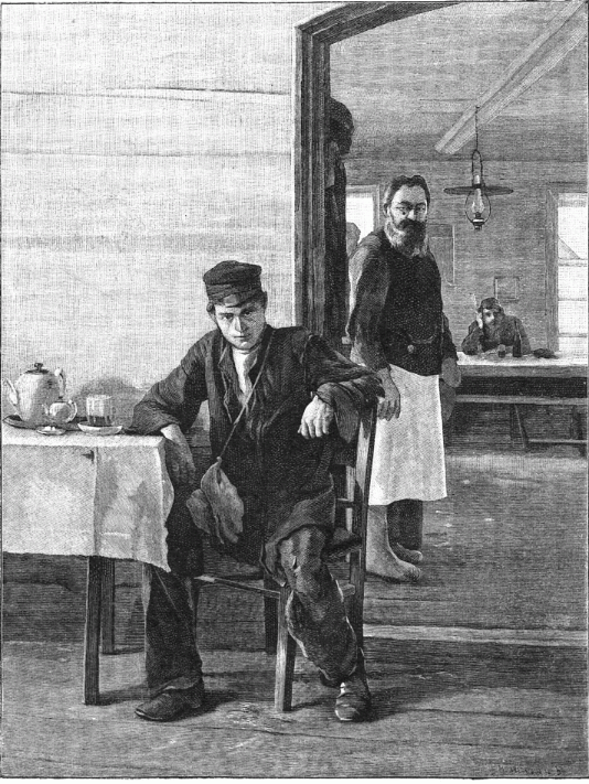 Репродукция с картины Николая Павловича Шлеина «Неизвестный», №23 журнала «Нива» за 1901 год