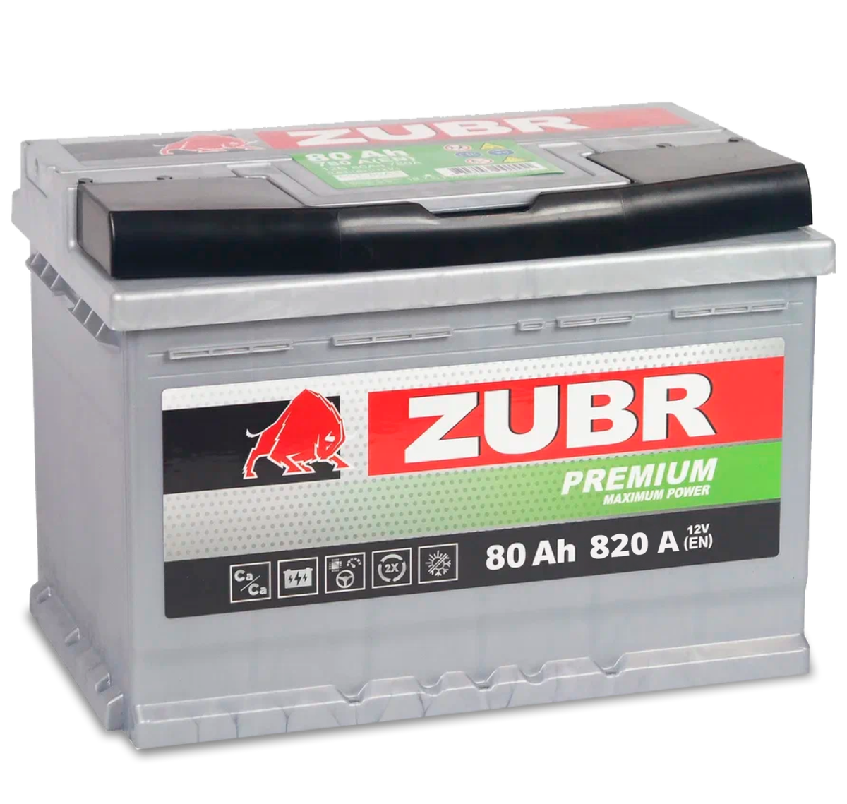 ZUBR Premium 80 Ah 820 A R+
