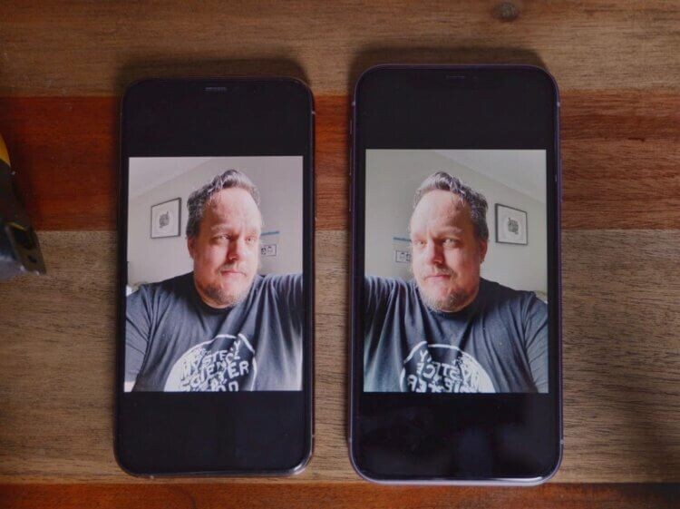    Зеркальное отражение снимков на фронталку легко можно отключить. Изображение: cnet.com