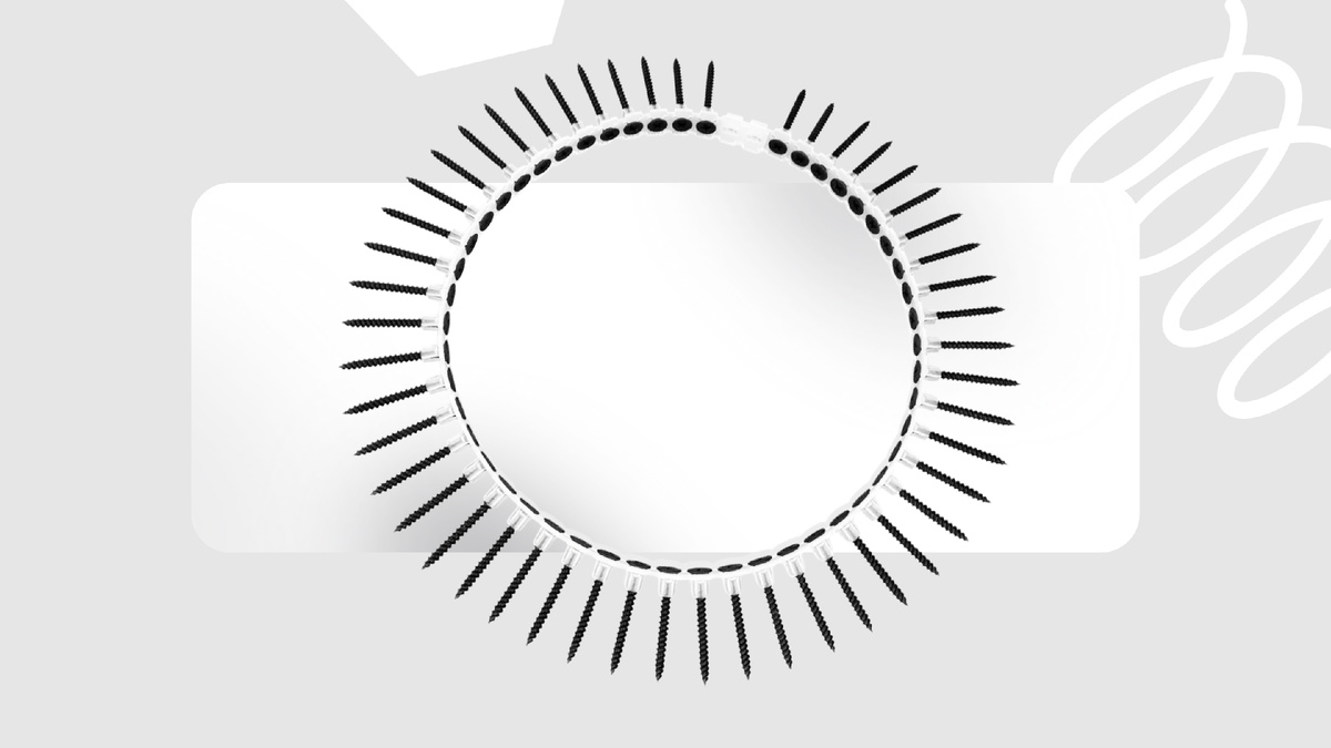 При работе с саморезами в ленте не нужно устанавливать каждый из них вручную – это значительно экономит ресурс и время