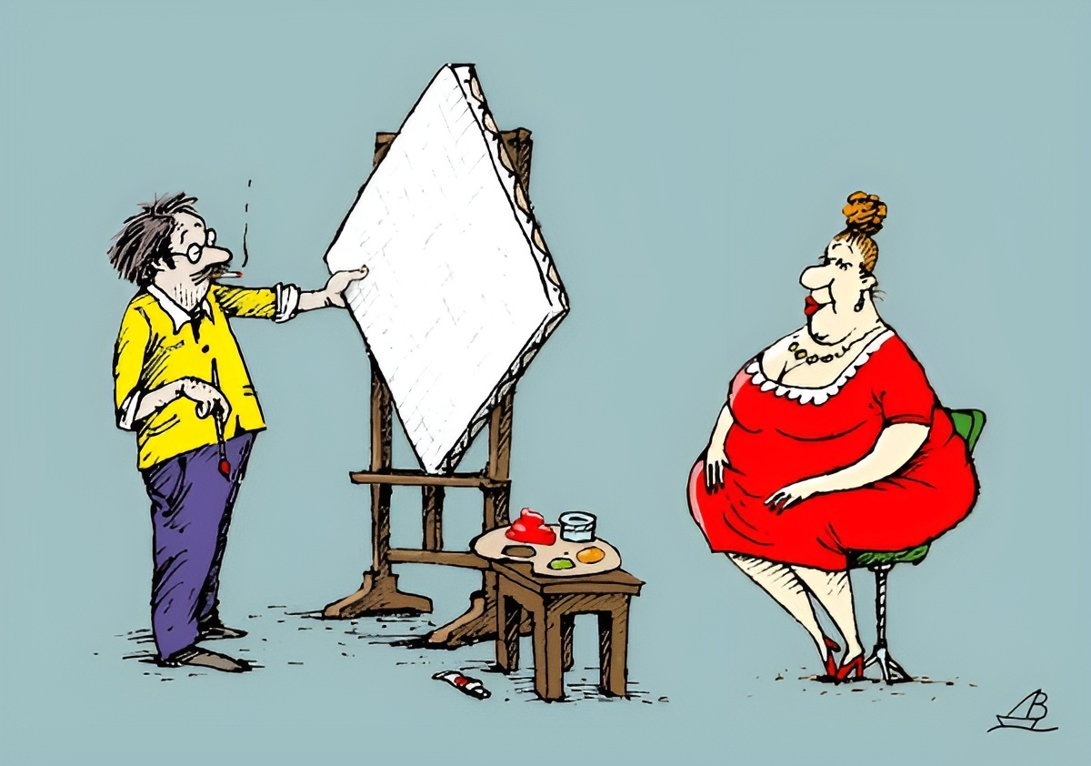 Художник: Валентин Дубинин. Карикатура: "Художник".