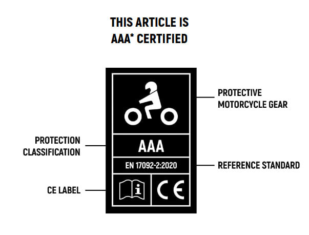 Защита максимальная. Сертификация CE AAA (EN17092-2:2020)