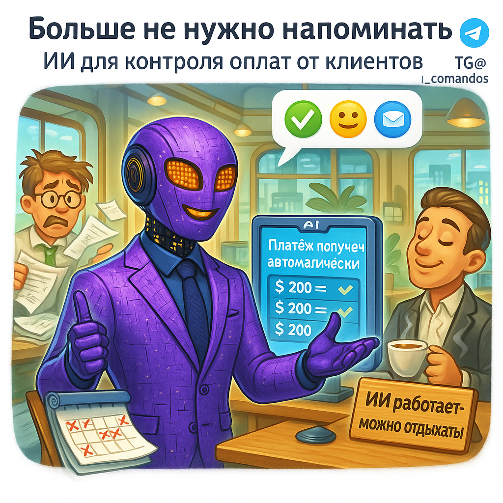    Больше не нужно напоминать: ИИ для контроля оплат от клиентов Дмитрий Попов | Comandos.ai