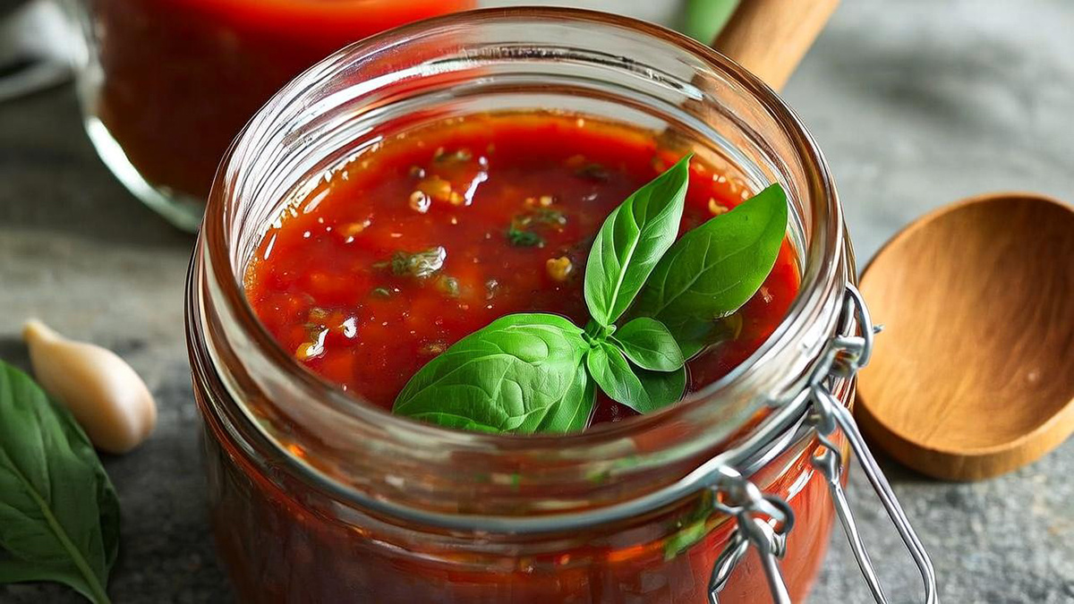 Томатный маринад с базиликом и чесноком