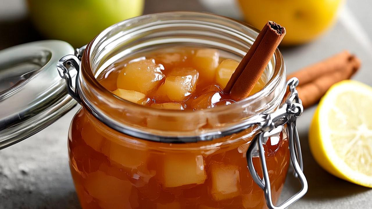 Яблочное варенье с корицей и лимоном