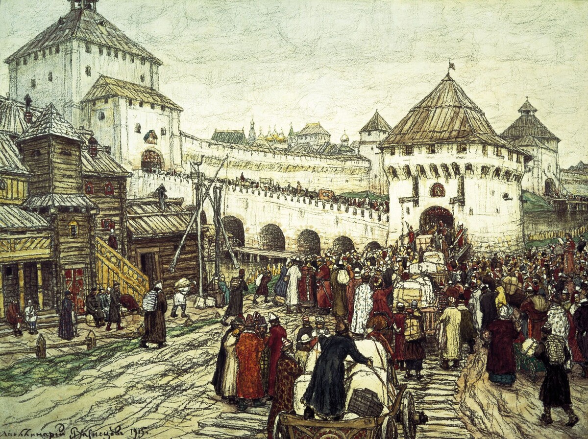 Белокаменная Москва, картина Васнецова 