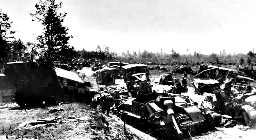 Результат авиаудара под Бобруйском