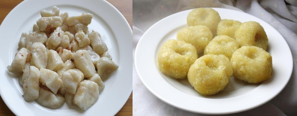 галушки и картофельные клёцки