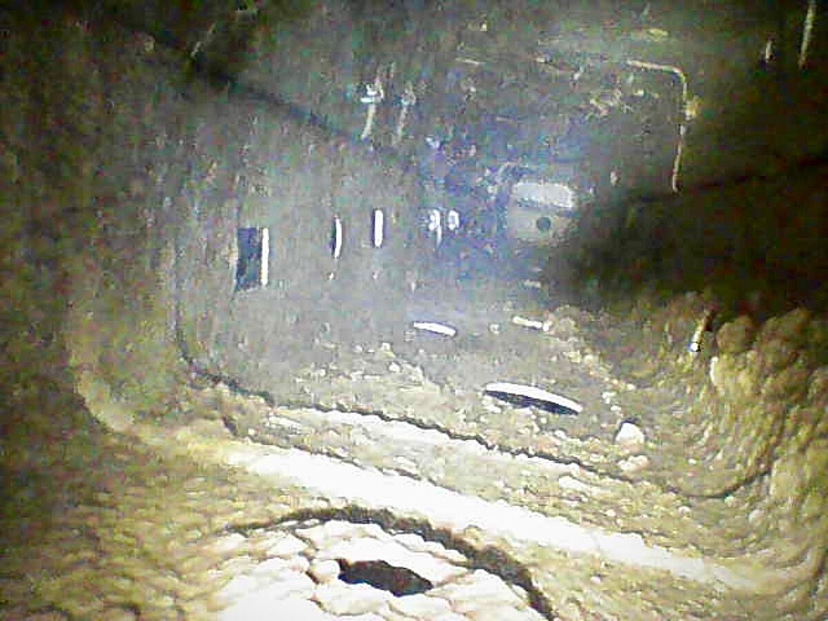 Обработанные скрытые полости (левый порог)