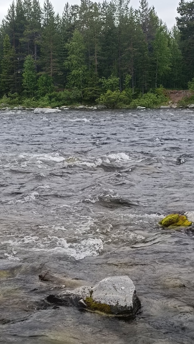 Речка Пиренга, где-то под Апатитами. Журчащая горная речка с прозрачной, кристальной водой. 