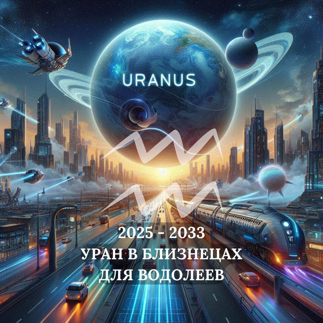 Влияние Урана в Близнецах на Водолея 2025-2033. Астролог Екатерина Юдина