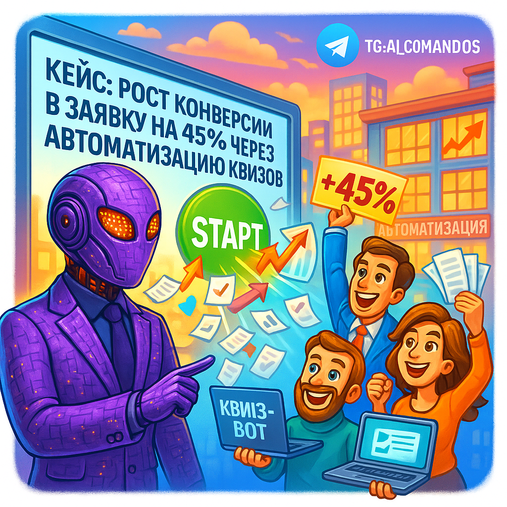    Рост конверсии на 45%: как автоматизация квизов принесла 2x заявок без рекламы Дмитрий Попов | Comandos.ai