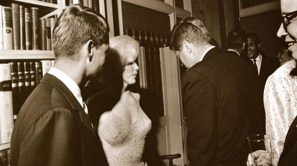35-й президент США Джон Кеннеди и Мэрилин Монро