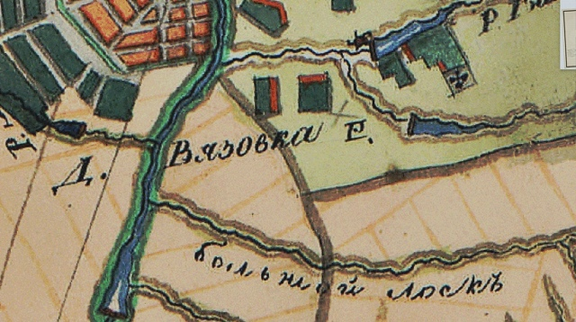 фрагмент карты 1798 года