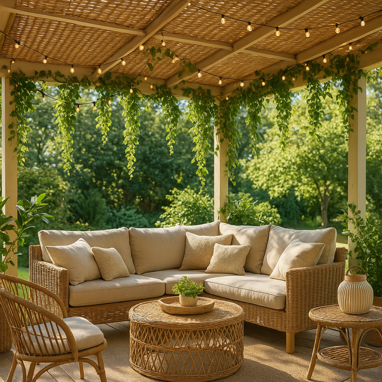    Создайте уют и стиль в беседке: пошаговые идеи для потолочного декора из ротанга Loza