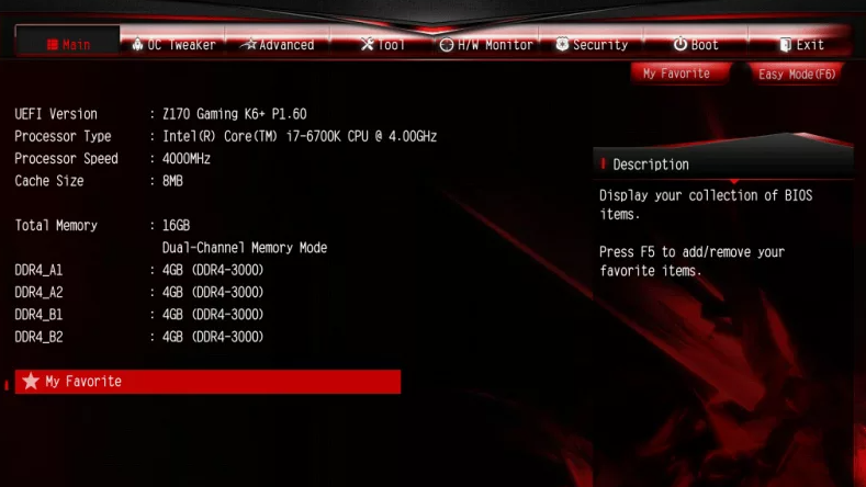 Параметры настройки BIOS