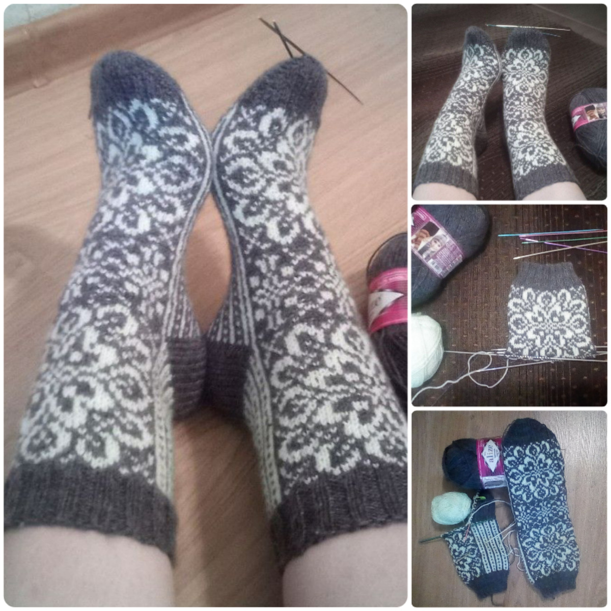 Носочки августа, жаккард