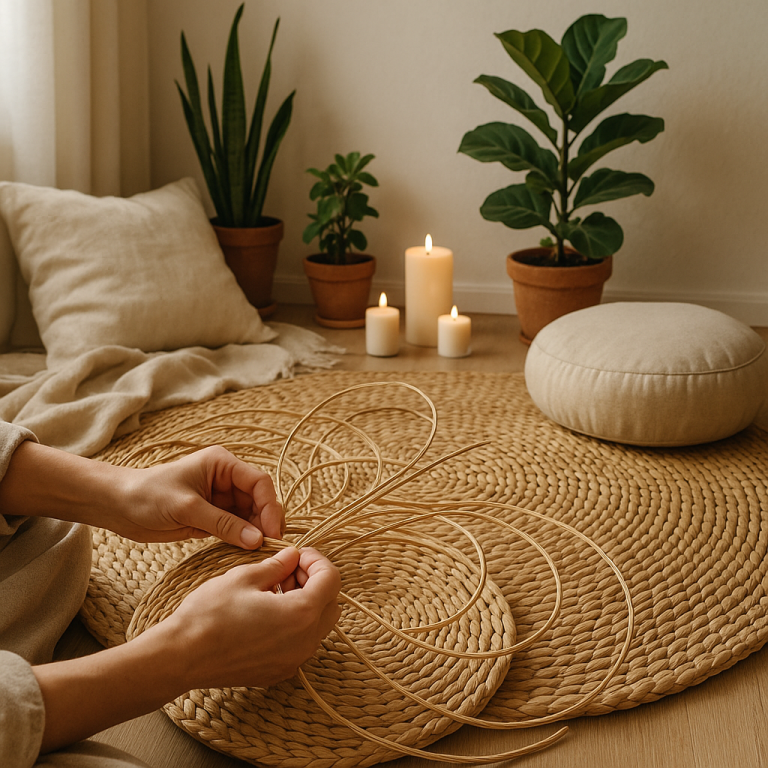    Создайте уютный уголок для медитации: пошаговая инструкция по плетению ротангового коврика своими руками Loza