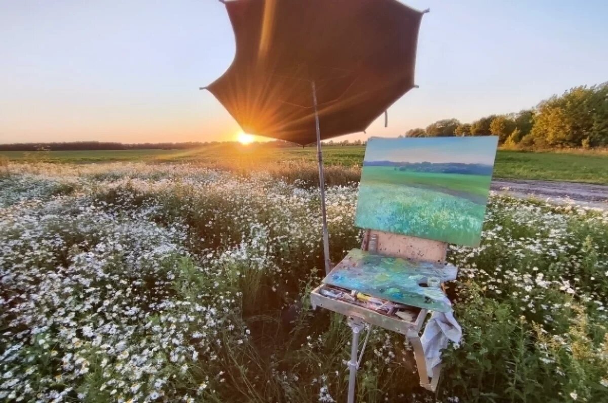    Ромашки и речка из детства.