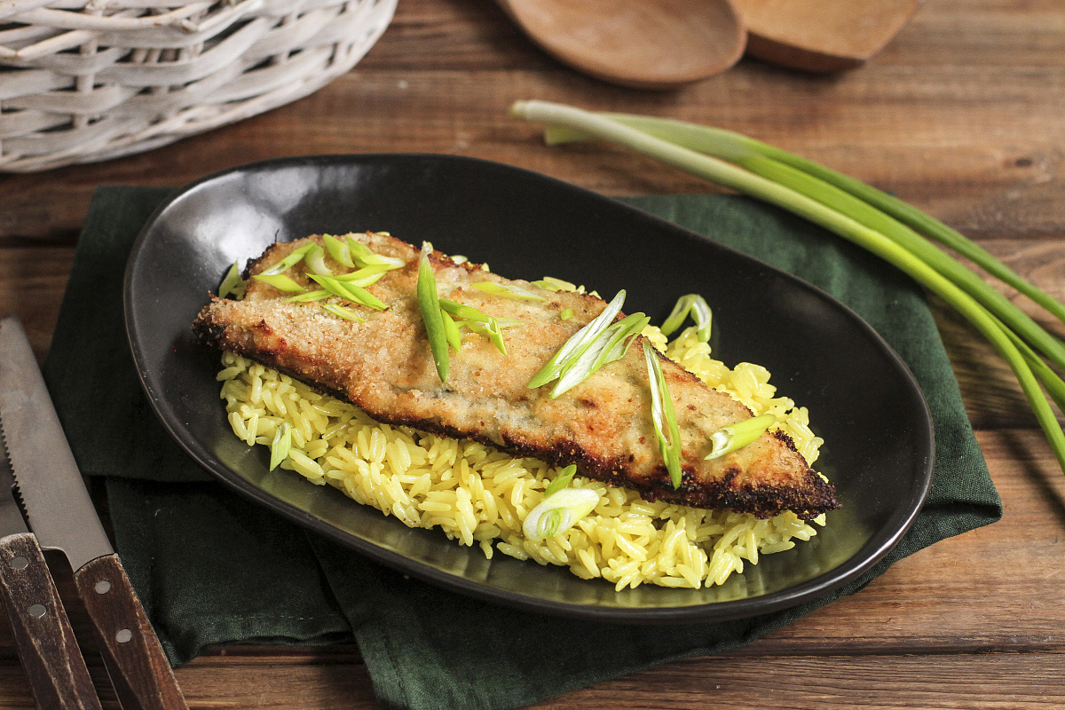 Скумбрия «Царица морей» в панировке с рисом