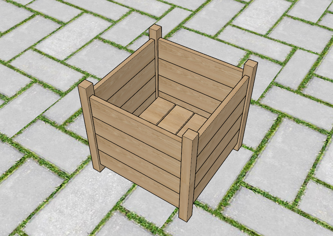 Вазон из дерева