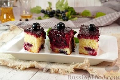 Нежный ревани со смородиновой пропиткой: влажный и рассыпчатый  📷
