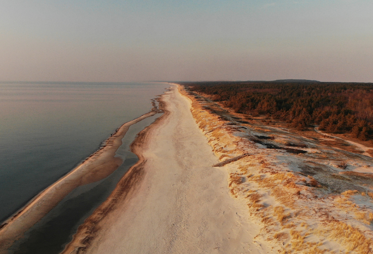 Куршская коса с воздуха. Фото: Baltictrails/Wikimedia